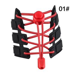 1คู่กีฬายืดหยุ่นเชือกผูกรองเท้าไม่มีผูกเชือกผูกรองเท้าเด็กผู้ใหญ่ขี้เกียจล็อค Laces อุปกรณ์รองเท้าลูกไม้ E Lastique เชือกผูกรองเท้า