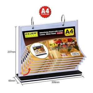 [On Sale] Restaurant Menu Display A4 Size Shop Promos Holder Acrylic Display Turning Page
