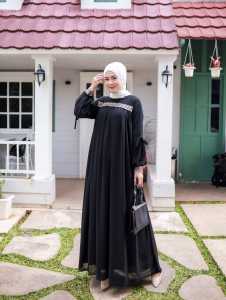 Raya Gamis Wanita Terbaru Murah Mewah Ceruty Polos Dress Pesta Kondangan