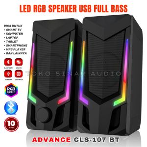 Speaker TV Model Gaming Full Bass Laptop Komputer HP ADVANCE CLS 107 Speaker USB Komputer | Speaker Aktif Super Bass | Salon Aktif Super Bass | Speaker 2unit | Speaker Smart TV | Speaker Laptop Murah