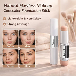Two-in-One Dual-Head Color Changing Foundation Stick for Daily Use Natural Finish Skin-Mimicking Coverage