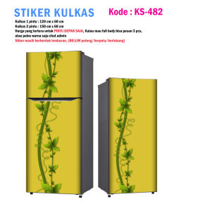 Stiker Kulkas 1 Pintu dan Sticker Kulkas 2 Pintu Daun Salur