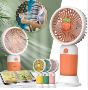 Fruit Candy Color phone holder Mini Fan USB Rechargeable  Portable Fan Handheld fan F-100