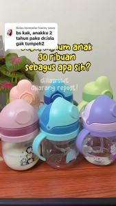Dr.isla Botol Minum Bayi/botol minum anak/Botol Bayi 250Ml Karakter Kartun Lucu Cangkir Air/Botol Air Bayi Anak Jerami Botol Air BY01