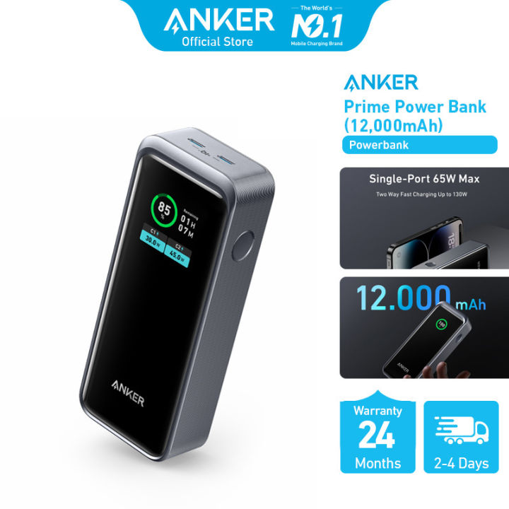 Anker Prime 12000mAh Power Bank (130W) A1335 130W Fast Charging Power Bank 2 Year Local Manufacturer Warranty Dual Port Power Bank - Lazada | Lazada Anker Prime 12000mAh Power Bank (130W) A1335 130W Fast Charging Power Bank 2 Year Local Manufacturer Warranty Dual Port Power Bank - Lazada | Lazada