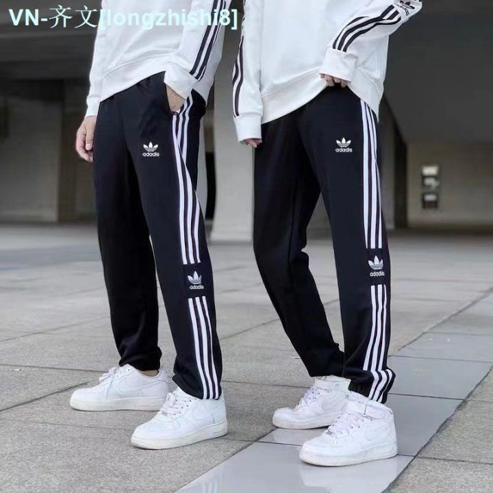 ☃♕☾ Adidas Clover Spring And Summer Sports Trousers Embroidered