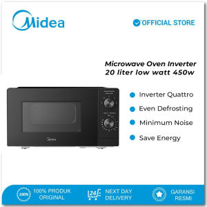 Midea Microwave Oven Inverter MMO20PZA-MMPFBK Kapasitas 20 Liter Low Watt 450W