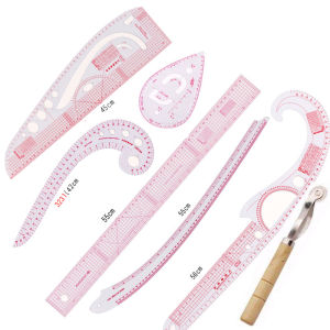 7 Pcs Penggaris Pola Jahit Set Lengkap Clear Measuring Tailor Ruler Untuk Industri Pakaian Menjahit