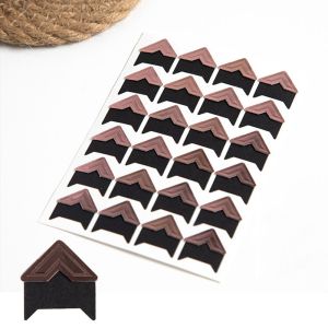 ROBERTA 14colors 120Pcs/lot(5Sheets) Kraft Paper Vintage Scrapbooking Scrapbook Sticker Corner Sticker Picture Frame Decoration Photo Albums