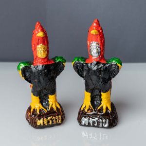 ไก่ชนจิ๋วใหม่ 13cm อกเขียว ไ่ก่ชนสวย รูปปูนปั้นไก่ชน (คู่ละ) รุ่นรวย ไก่แก้บน ไก่ไหว้ไอ้ไข ไก่แก้บนไอ้ไข่