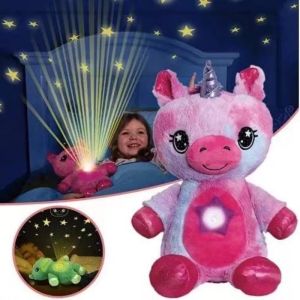 Stuff Toy With Light Projector In Star Comforting Toy Plush Doll Toy Night Light Cuddly Puppy Belly Dream Lites Lamp Doll stuff toys | Stuffed Toys for Kids | Huggable Night Light | Stuffed Toy with Light