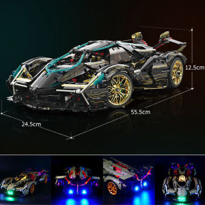 Đồ Chơi Lắp Ráp Xếp Hình Mô Hình Siêu Xe Lamborghini V12 Vision GT Tỉ Lệ 1:8 Điều Khiển Từ Xa RC No.MY88001C Với 2472PCS
