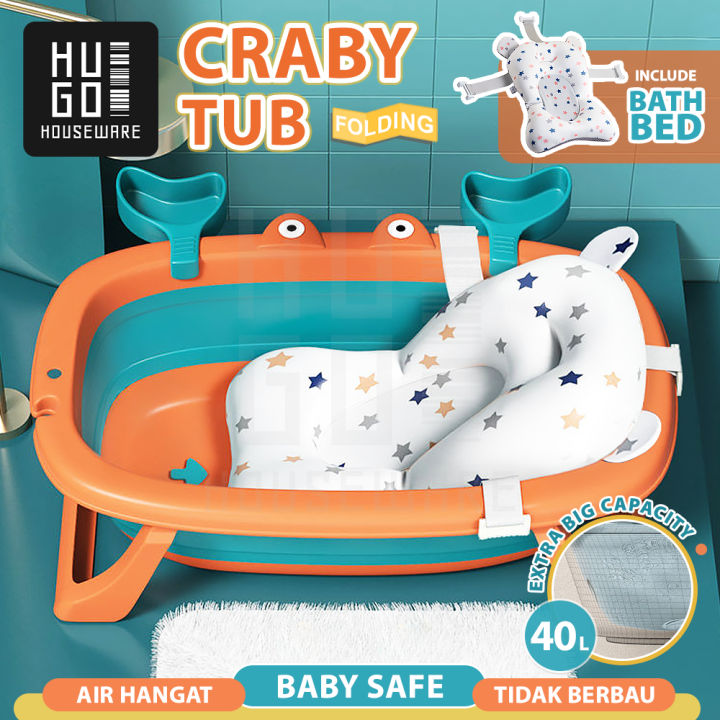 HUGO Bak Mandi Bayi Lipat Portable Crabby Foldable Baby Bath Tub