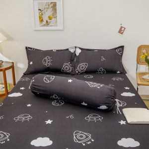 Fitted Bedsheet Set Single/Super Single/Queen Pillow case & Bolster case included (RBS)