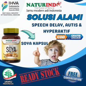VITAMIN ANAK PENAMBAH NAFSU MAKAN VITAMIN ANAK TERLAMBAT BICARA SPECCH DELAY SOYA LECITHIN NATURINDO OMEGA SOYA