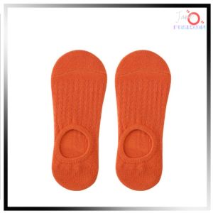 Kaos Kaki Pendek Wanita Polos Warna Silicone Anti Slip Boat Invisible Bright Color Socks JOFKK163