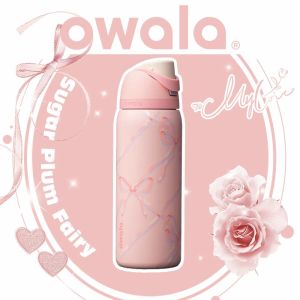 【SG Ready Stock】Owala FreeSip Tumbler 32oz Ribbon Toile Series Insulated Stainless Steel BPA-Free Leak-Proof