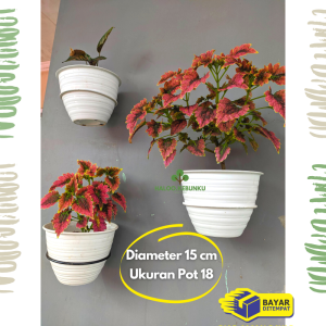 HK Gantungan Pot Besi diameter 12 15 18 cocok Pot 12-20