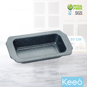 Keeo 30 cm Loyang Kue Anti Lengket Marble Coating Kotak Persegi 30 x 17 x 62