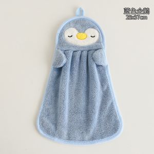 Quick‑Dry Super Absorbent Hanging Hand Towel Soft Cute Cartoon Hand Cloth for Kitchen Bathroom Kids Household