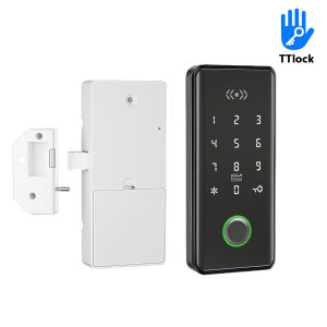 RAYKUBE TT Lock Blutooth Smart Fingerprint Drawer Lock Electric RFID 13.56MH IC Card Digital Cabinet Lock APP Keyless Lock ZW179