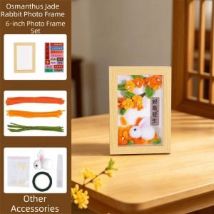 MINOA DIY Mid-Autumn Festival Gift Osmanthus Tree Rabbit Flower Handmade Gifts Home Decoration Material Kit Ornaments For Elders