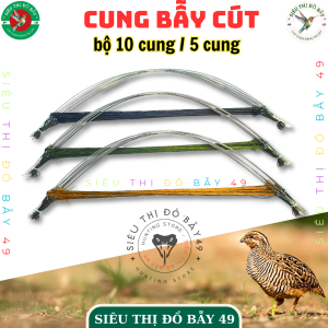 Bộ 10 cung bẫy cút lưới thái 3 màu siêu nhạy