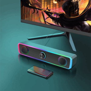 VOYUE Stereo Subwoofer Bluetooth Speaker RGB Lights 4D Surround Computer Speaker Mini Home Theater Sound Equipment Surround Soundbar