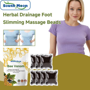 South Moon  Bee Venom Foot Soaking Balls Lymphatic Drainage Foot Slimming Massage Beads Foot Soak Beads Deep Cleaning Foot Soak Slimming and Help To Sleep Health Care Foot Bath Bag (7pieces)