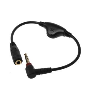 3.5mm jack AUX đầu đực thành đầu cái loa tai nghe cáp nối adapter với điều khiển âm lượng phổ Dễ sử dụng