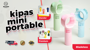Kipas Angin Mini Portable Bladeless / Cute Mini Fan USB Rechargeable