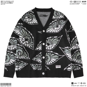 KIZARU Cardigan Knitwear Anime Demon Slayer KOKUSHIBO
