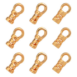 High Quality 18K Gold Plated Brass Crimp End Beads Cap Fit for 1/1.5/2mm Chain/Cord for Bracelet Craft Making
