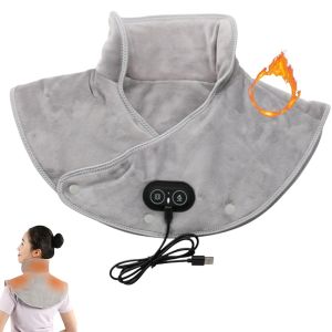 LUXURYLYN Fast Heating Electric Heating Shoulder Neck Pad Adjustable Temperature 3 Heat Level Massage Shoulder Pads Portable Relief Tools Heated Shoulder Pad Winter
