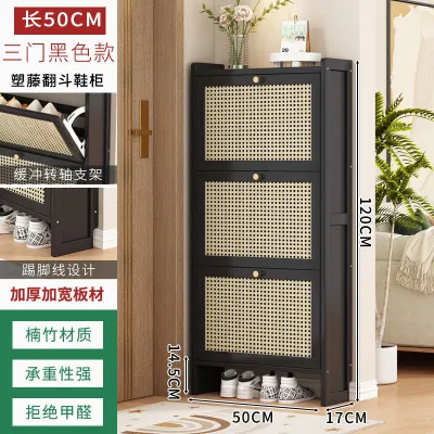 17vm Ultra-Thin Shoe Cabinet for Home Entrance Solid Wood Flip-Shoe Rack Wall-Mounted Shoe Shelf New Ultra-Narrow Storage Artifact Behind-Door Storage Cabinet Ultra-thin Shoe Cabinet Household Doorway Solid Wood Tipper Wall Shoes20251009 5P9B0