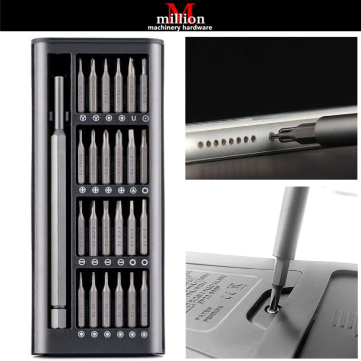 Smart Tools Bit 24 in 1 Precision Magnetic Bits DIY Dismountable Screw Driver Set Mini ...