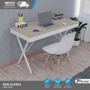Trenz Furniture - Meja Kerja Kaki Besi New Alaska Meja kantor size besar