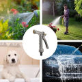 KIPRUN Garden Hose Nozzle, Meatal Garden Hose Spray Nozzle with Rear Trigger Grip, Adjustable High Pressure Nozzle Sprayer for Watering Plants Washing Car Showering Pet, Zinc Alloy. 