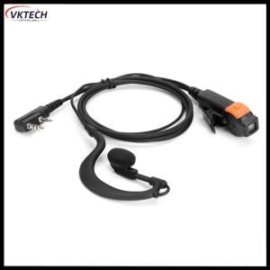 【Vktech】 2 Pin Walkie Talkie Headset Dual PTT PU Wired Walkie Talkie Headset Earphones G Type with Microphone for Kenwood Baofeng 888S TYT 【1-3 days Delivery】