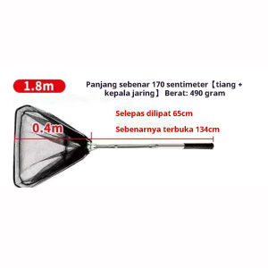 Jaring Pancing Segitiga Lipat Keluli - Tahan Karat Boleh Ditarik Balik Sesuai Tangkap Ikan/Udang/Ketam