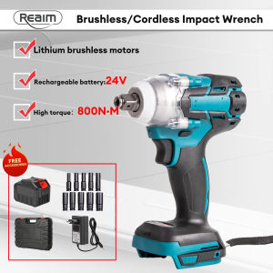 SUMINOE Cordless Impact Wrench Brushless Electric Wrench Rechargeable Battery Power Tool