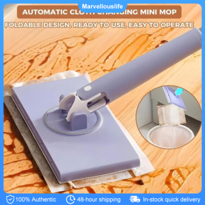 Face Wash Towel Mop Mini Hands-Free Mop 360 Rotation Telescoping Auto Face Towel Replacement