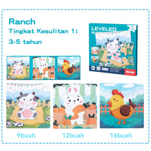 Ivorybaby Mainan Anak Leveled Puzzle 5 Step Variasi/Puzzle Magnet Anak/Magnetic Book Puzzle 3 In 1