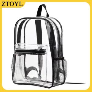 ZTOYL Trong suốt PVC thể thao ba lô Ngoài Trời phòng tập thể dục Ba lô rõ ràng công suất lớn du lịch Daypack cho đại học và đi bộ đường dài