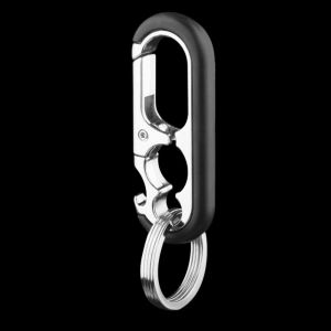 TIMIA Gift For Man Small Gift Metal Key Buckle Waist Buckle Metal Bag Charms Business Double Ring  Keychain Car Keychain Bottle Opener Key Chain Car Key Holder