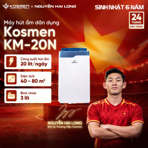 Máy Hút Ẩm Dân Dụng Kosmen KM-20N Dung Tích Bình Nước 3L Tiết Kiệm Điện - Hàng Chính Hãng Bảo hành 24 tháng