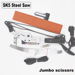 Original Japan Pruning Saw SK5 Steel Thickened Aluminum Alloy Pole 3M/5M/7M High Altitude Branch Pruning Saw Cutting Tools Trimming Big Mac Pruner Saw with Pole