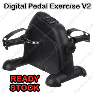 【CoreLab】 LCD Display Digital Hand Foot Leg Mini Cycle Pedal Exercise Arm Exerciser Gym Resistance Fitness Bicycle Portable Folding Mini Bike Cycling Stepper Bike Treadmill Mobility Aid