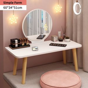 Dofia [FAST DELIVERY] HS Best Seller European Vanity Set Make-up Drawer Lock Desk with Sliding Mirror and Chair Multi-functional Table Bedroom Dresser Cabinet Vanity Dresser Organizer Table with Mirror and Chair on BIG SALE