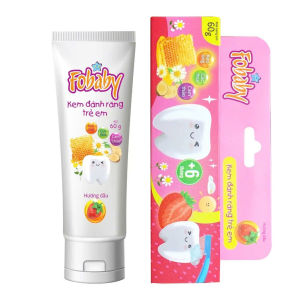 Kem Đánh Răng Fobaby Cho Bé 6 Tháng Tuổi Nuốt Được Bảo Vệ Răng Sữa Ngừa Sâu Răng Cho Bé